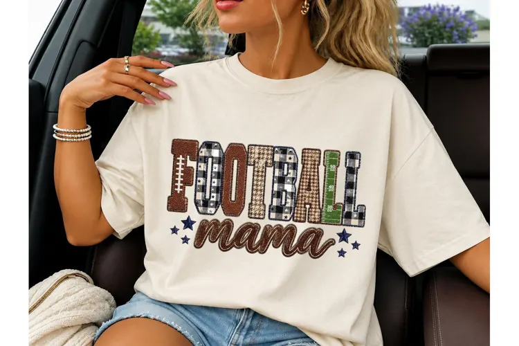 Football Mama PNG Sublimation Tee Design