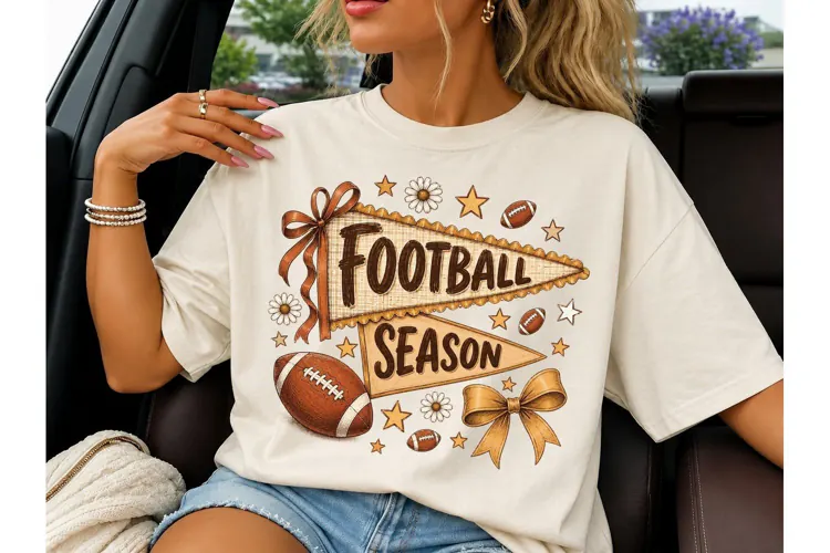 Football Season Pennant PNG Shirt Design