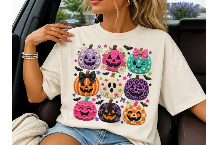 Halloween Pumpkins PNG Sublimation Tee