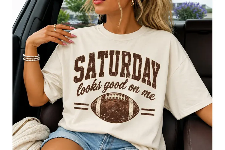 Saturday Looks Good On Me Football PNG