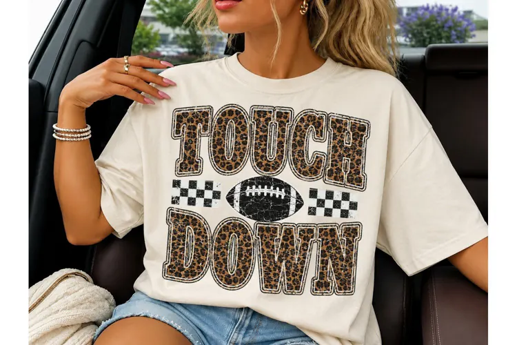 Touchdown Leopard Football PNG Sublimati