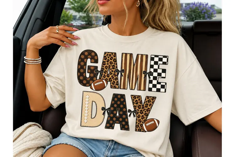 Game Day Football PNG Sublimation Design