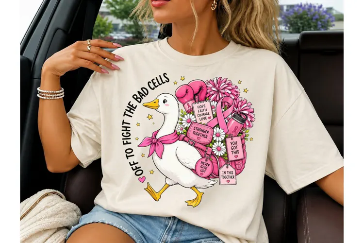 Fight Bad Cells Goose PNG Breast Cancer