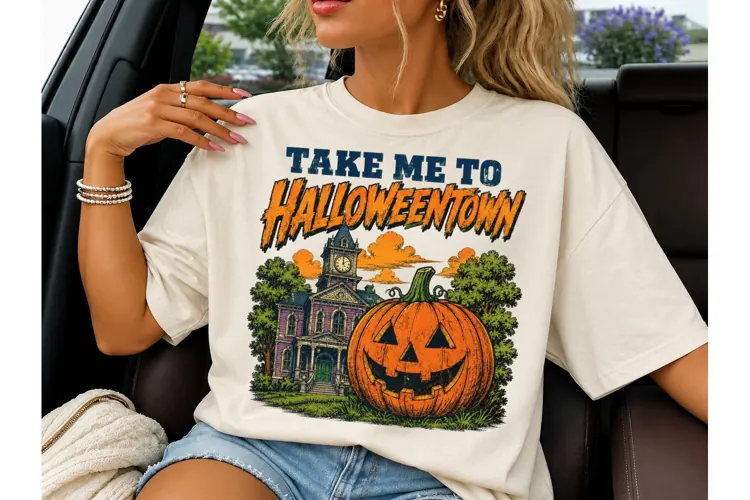 Take Me To Halloweentown PNG Tee