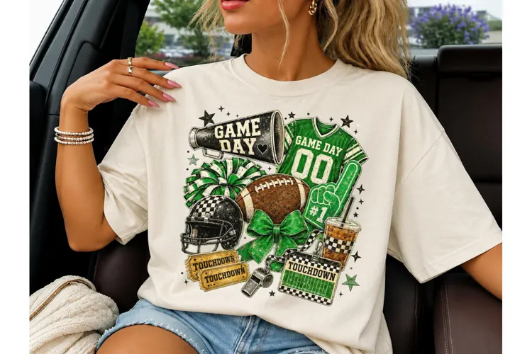 Game Day Football PNG Sublimation Tee