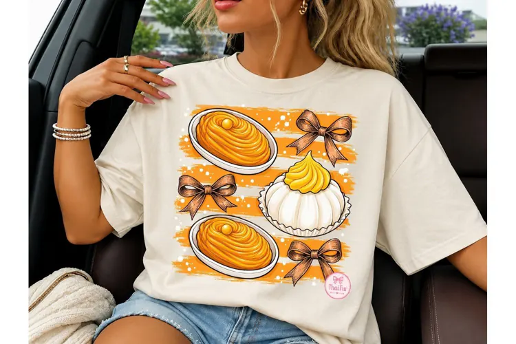 Thai Dessert Bows PNG Sublimation Tee