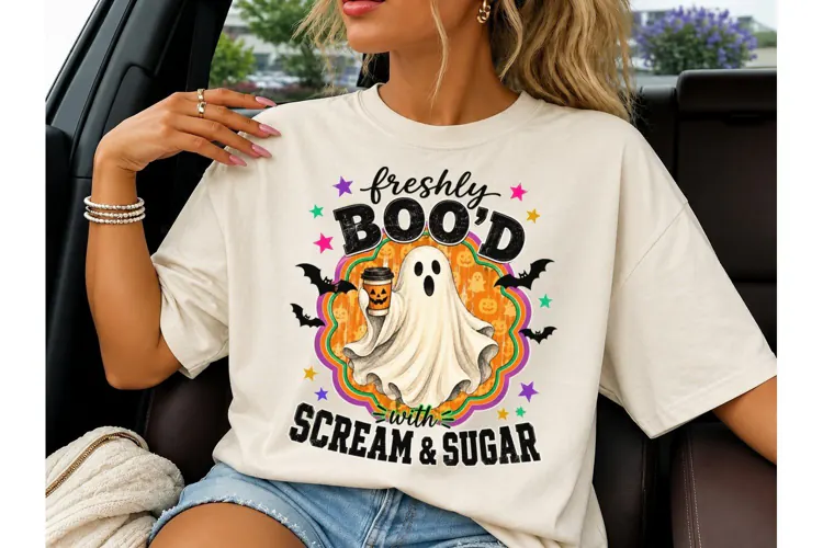 Freshly Bood Halloween Ghost PNG Tee
