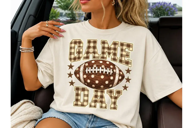 Game Day Football PNG Sublimation Tee