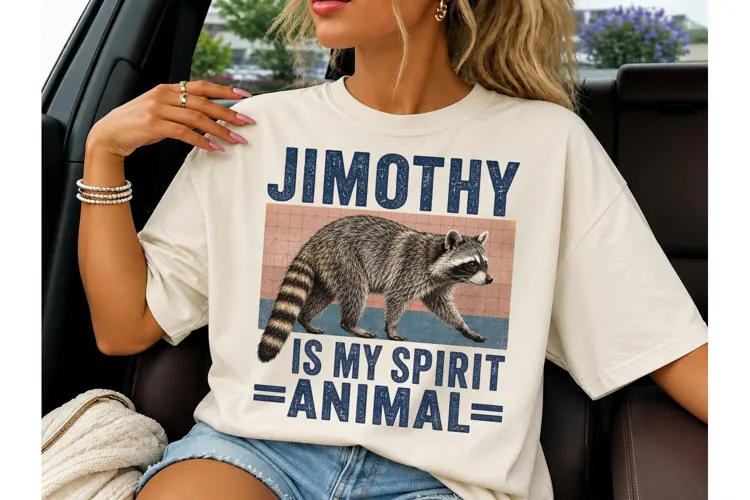 Jimothy Raccoon Spirit Animal PNG Tee