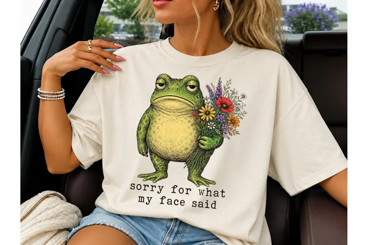 Sorry For What My Face Said Frog PNG