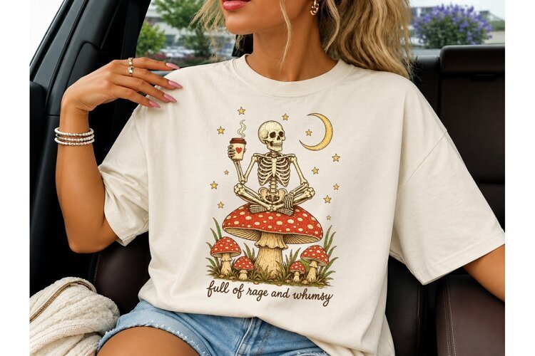 Full of Rage and Whimsy Skeleton PNG example image 1