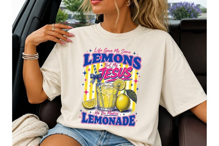 Life Gave Me Lemons Jesus PNG Tee example image 1