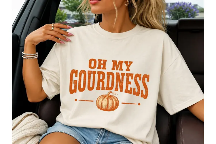 Oh My Gourdness Pumpkin PNG Tee-Oh My Gourdness Pumpkin PNG
