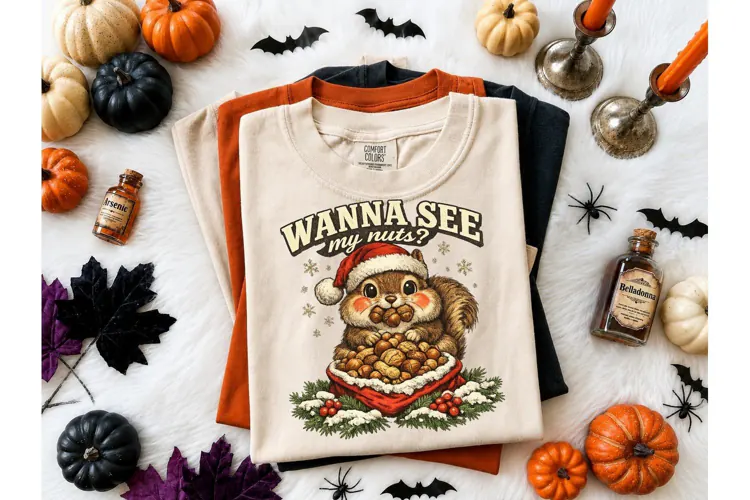 Wanna See My Nuts Squirrel Christmas PNG