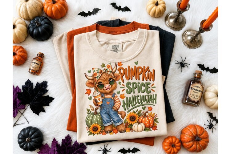 Pumpkin Spice Hallelujah PNG Tee example image 1