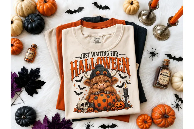Just Waiting For Halloween PNG Tee