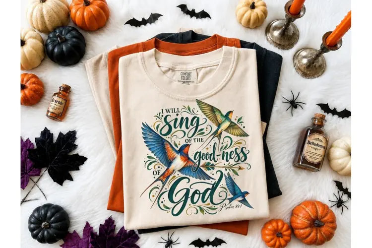 Sing Goodness of God Birds PNG Tee