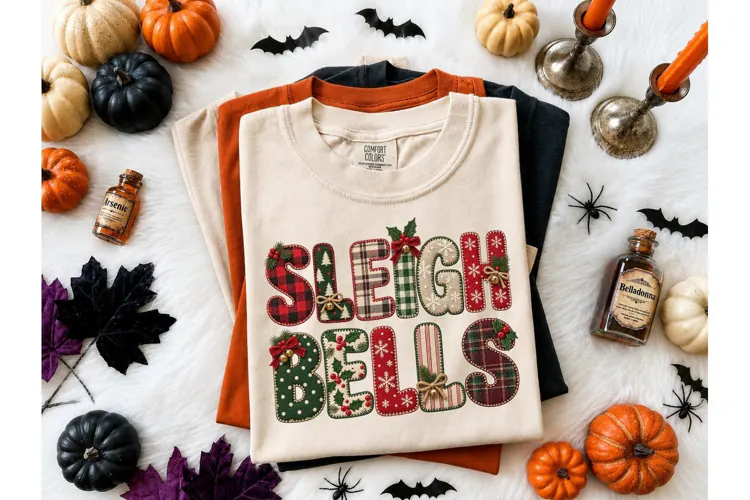 Sleigh Bells Christmas PNG Shirt Design