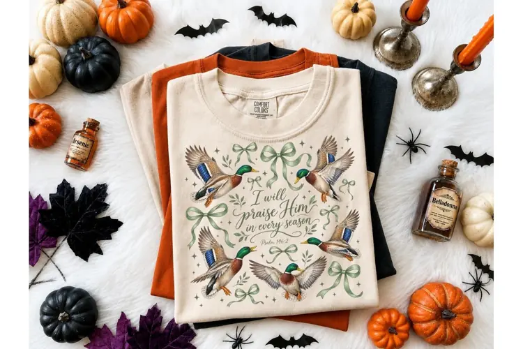 Mallard Duck Bible Verse PNG Shirt Desig