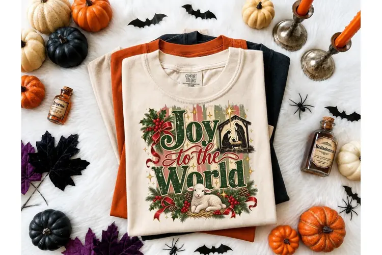 Joy To The World Christmas PNG Tee
