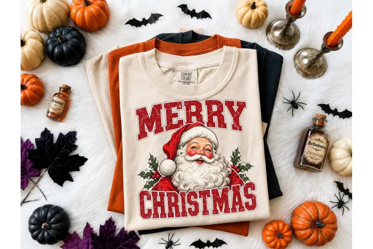 Merry Christmas Santa Claus PNG Tee Desi