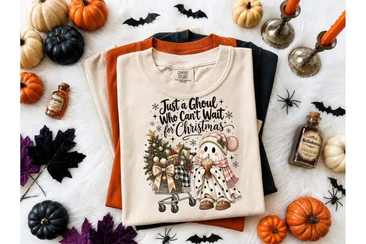Just a Ghoul Cant Wait Christmas PNG