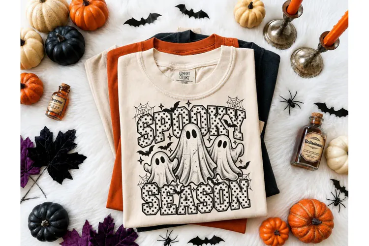 Spooky Season Ghost Halloween PNG Tee