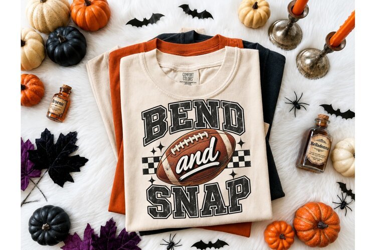 Bend and Snap Football PNG Tee Design example image 1