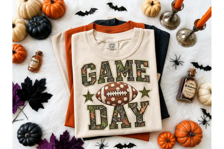 Game Day Camo Football PNG Shirt Design