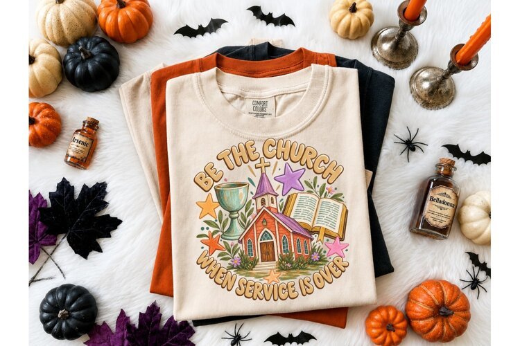Be The Church Christian PNG Tee Design example image 1
