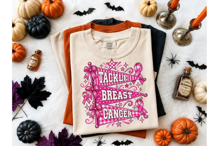 Tackle Breast Cancer PNG Pennant Tee
