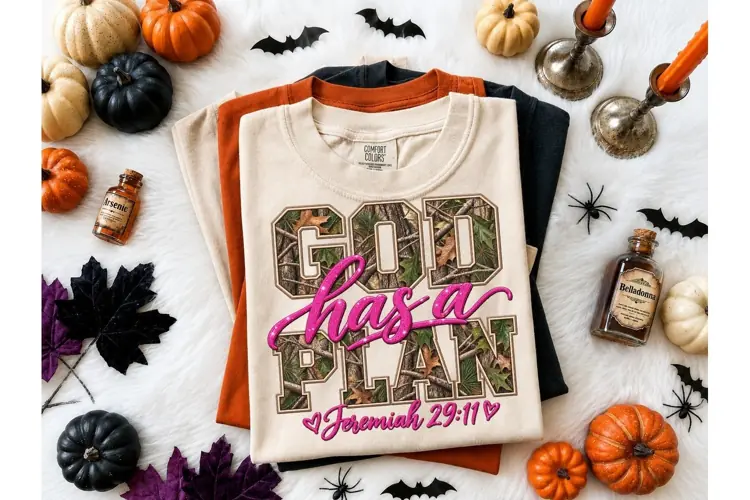 God Has a Plan Camo PNG Shirt Design