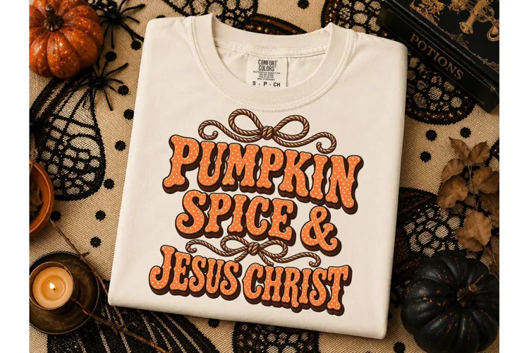 Pumpkin Spice Jesus Christ PNG Tee
