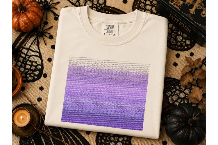 Purple Glitch Static VHS PNG Shirt Desig