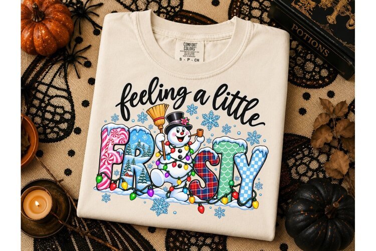 Feeling a Little Frosty PNG Shirt Design example image 1