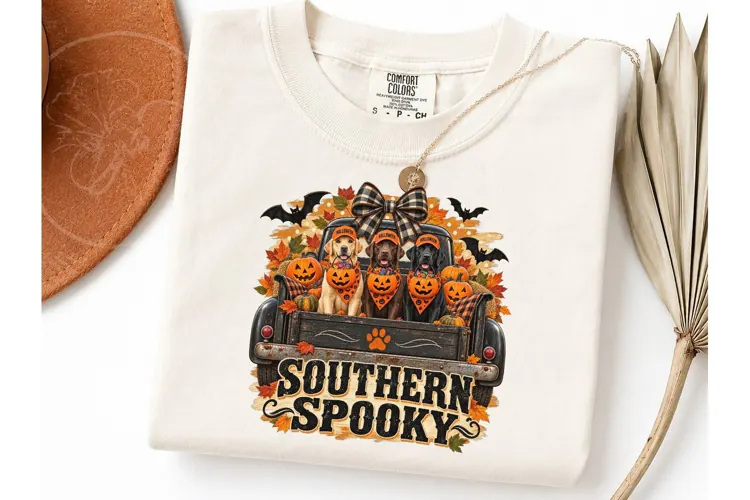 Southern Spooky Halloween Dogs PNG Tee
