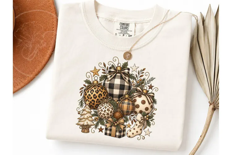 Christmas Ornaments Halloween PNG Tee