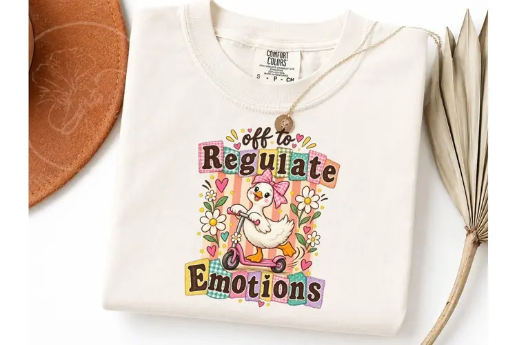 Off To Regulate Emotions Duck PNG Tee