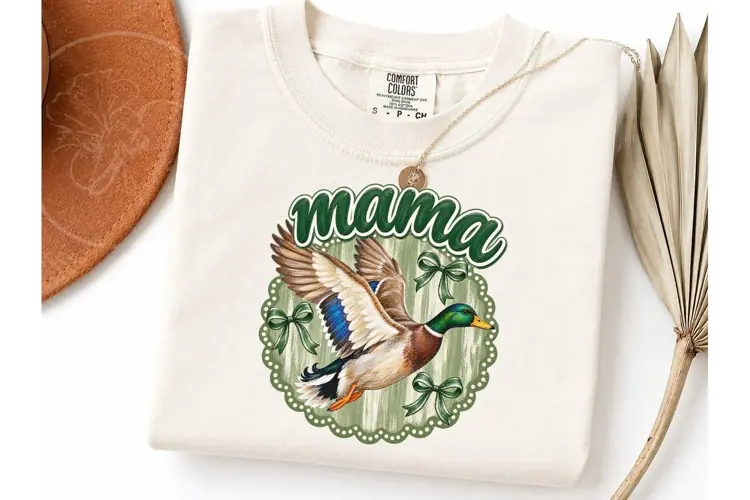 Mama Duck Hunting PNG Sublimation Tee