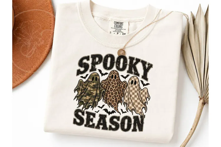 Spooky Season Ghost Halloween PNG Tee