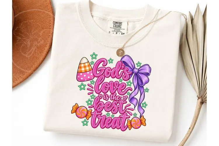 God's Love Best Treat Halloween PNG Tee