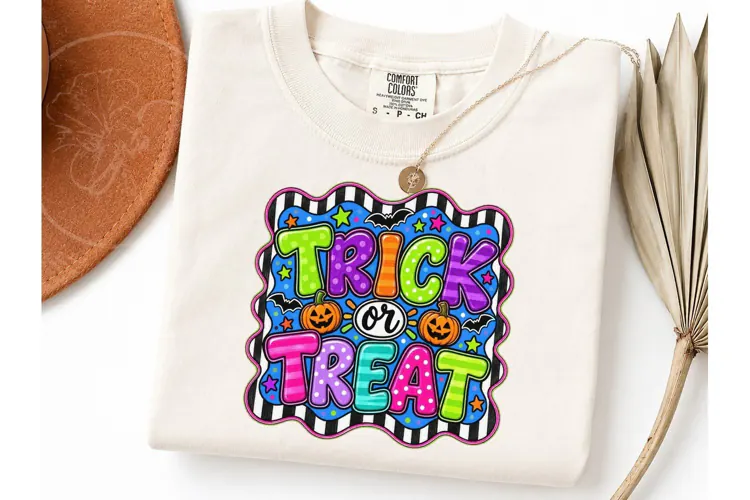 Trick or Treat Halloween PNG Shirt Desig