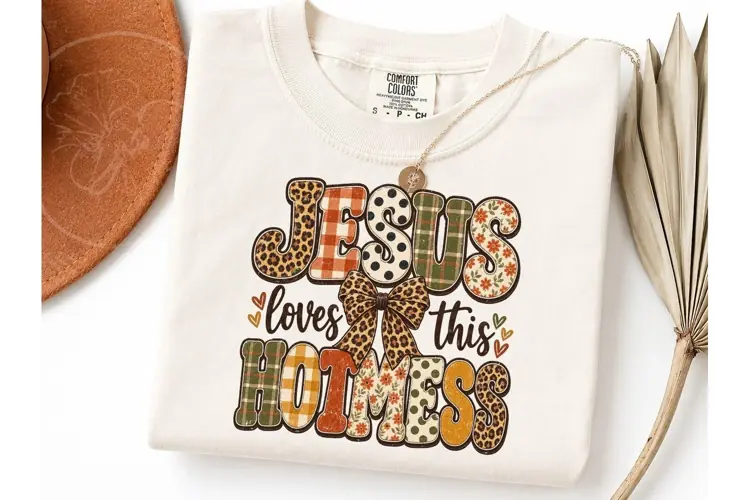 Jesus Loves This Hotmess PNG Tee Design