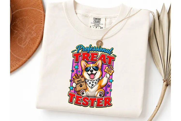 Professional Treat Tester Corgi PNG Tee