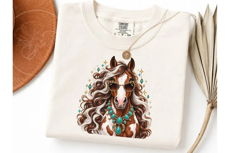Boho Horse Sunglasses PNG Sublimation Te