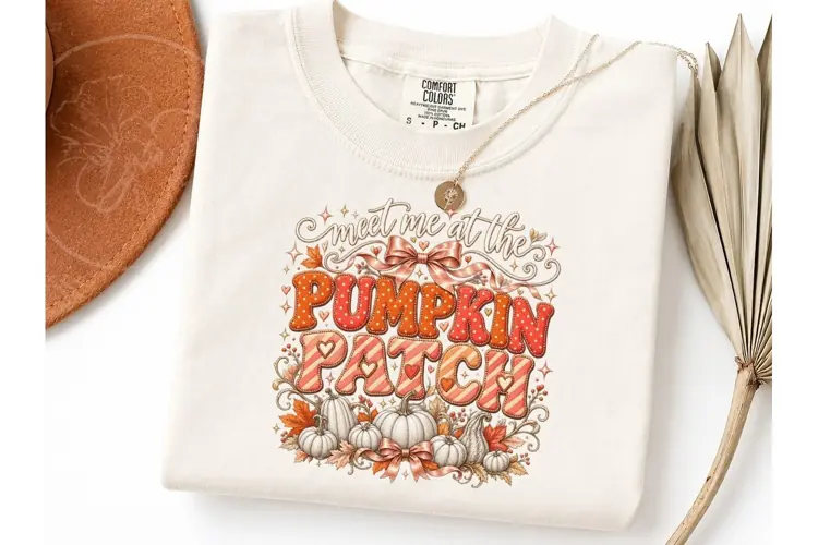 Meet Me Pumpkin Patch PNG Fall Tee
