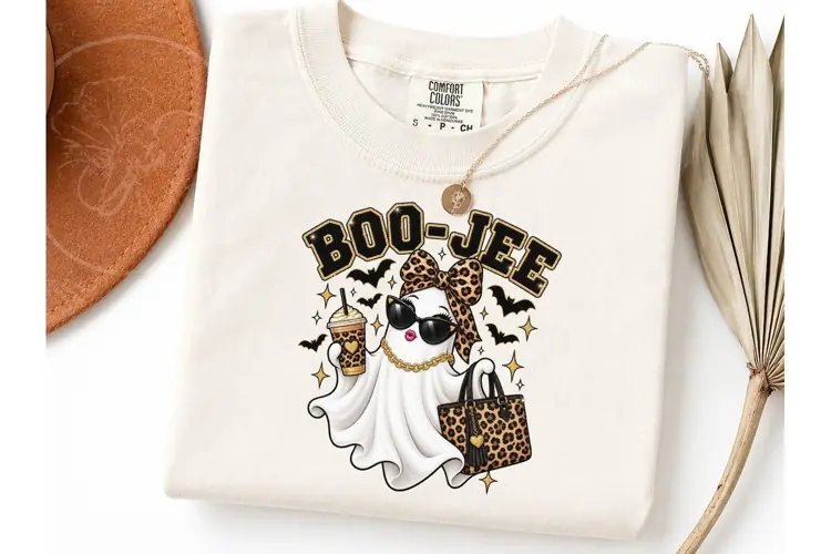 Boo-Jee Ghost Halloween PNG Tee Design