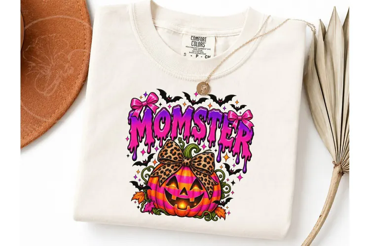 Momster Halloween Pumpkin PNG Tee