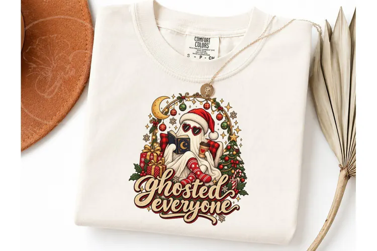 Ghosted Everyone Christmas Ghost PNG Tee