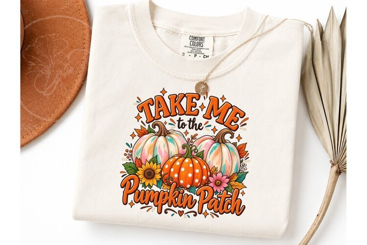 Take Me to the Pumpkin Patch PNG Tee example image 1